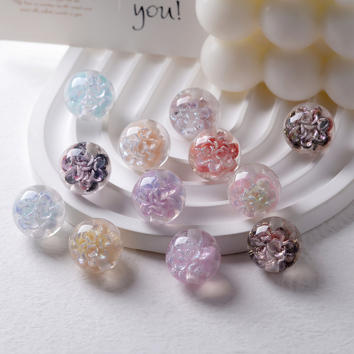 Cartoon Flower Resin Bead-LL
