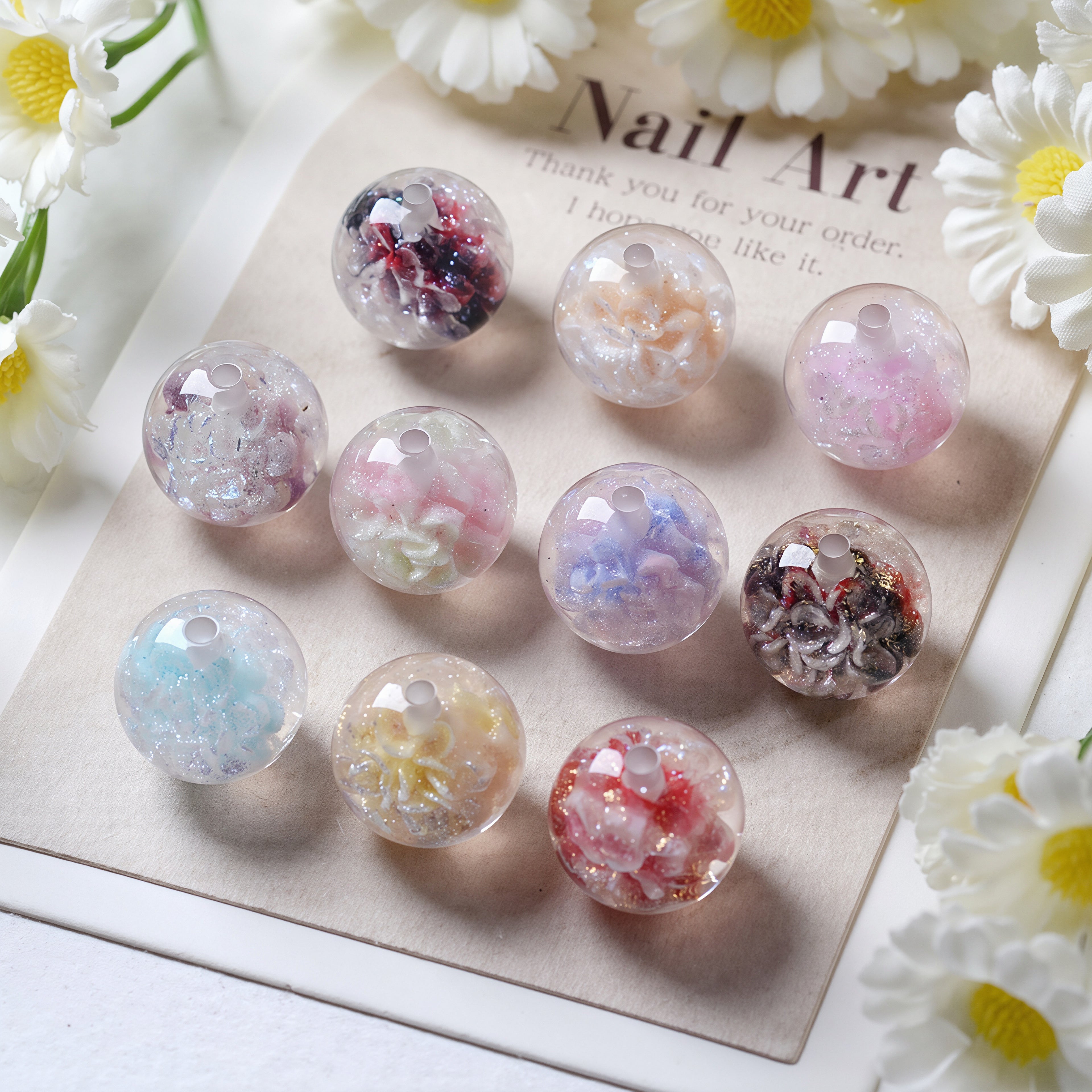 Cartoon Flower Resin Bead-LL