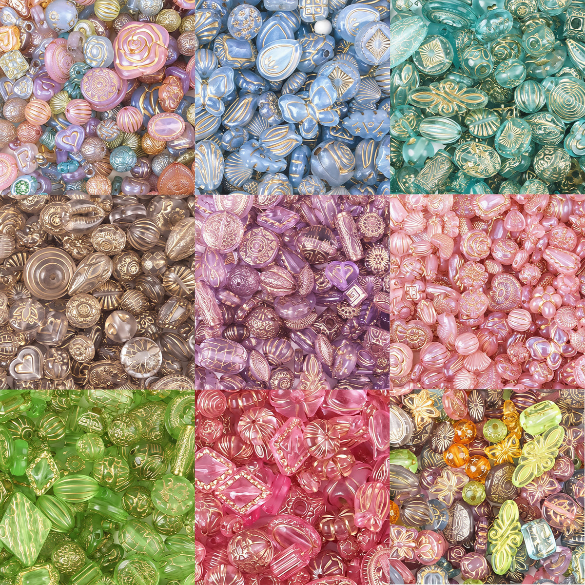 Gold‑painted beads-GH