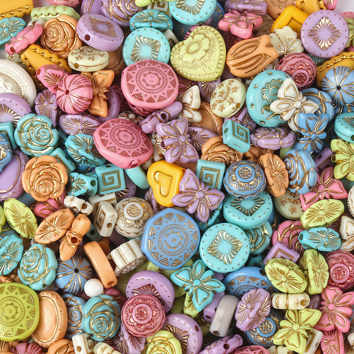 Gold‑painted beads-GH