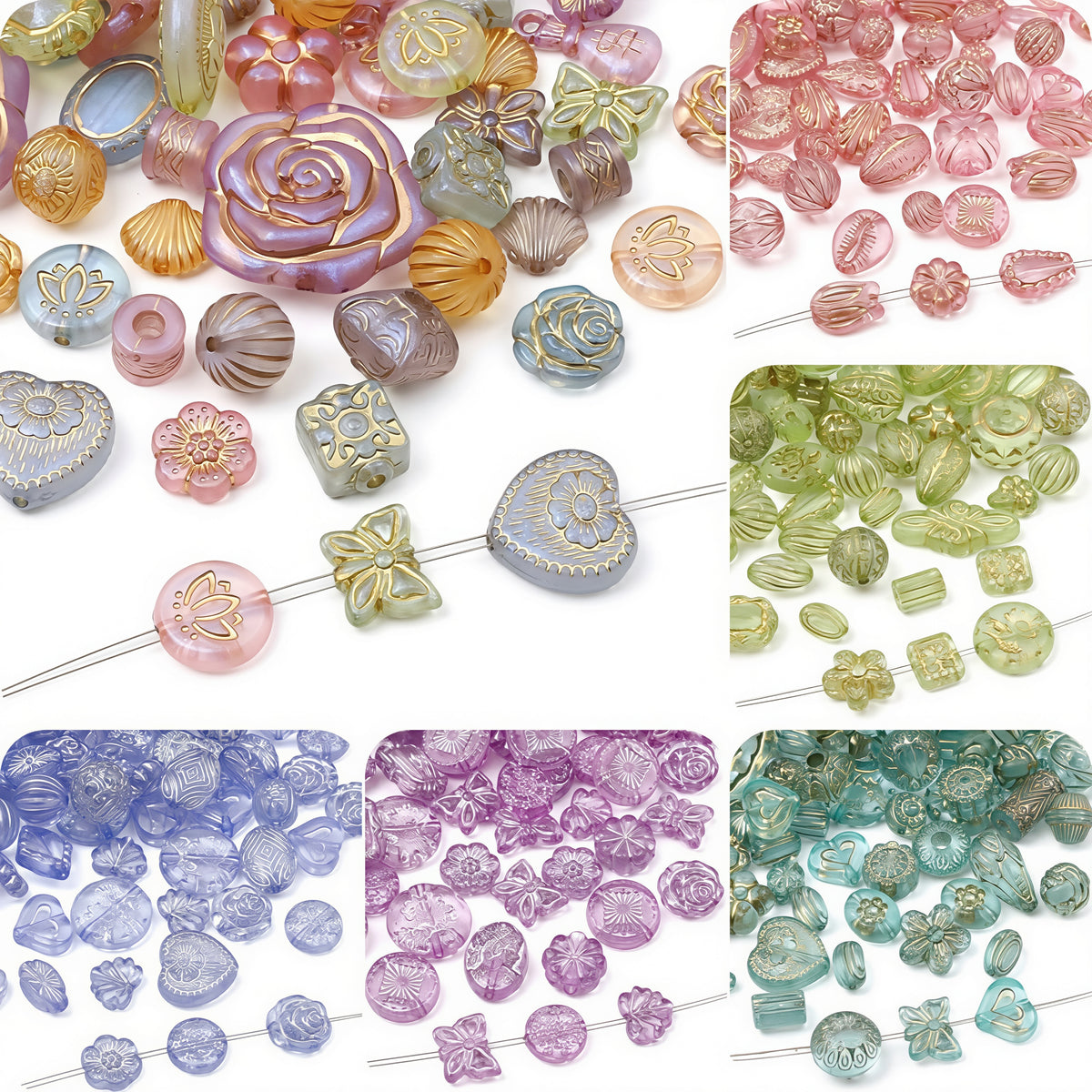 Gold‑painted beads-GH